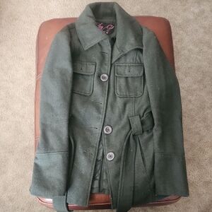 Women's Green Wool Coat